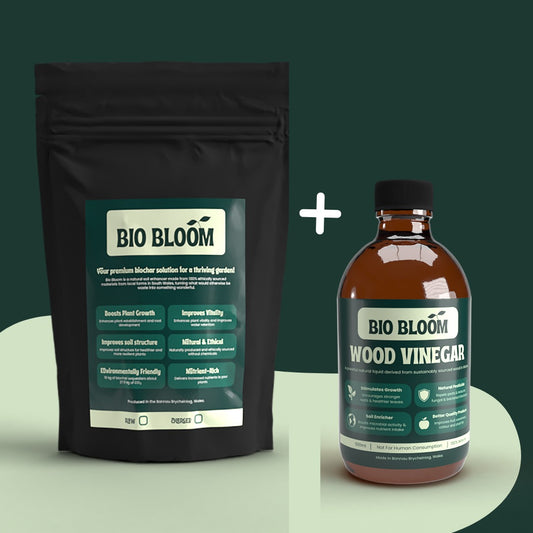 Raw Biochar & Wood Vinegar Combo - Boost Your Garden Soil Naturally